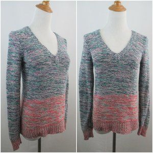 MADEWELL Multi-color knit long sleeve sweater